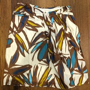 Nine West A-Line cotton skirt, abstract pattern size 4
